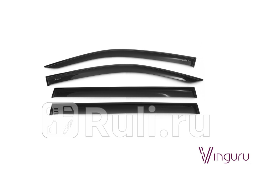 Дефлекторы окон 4 шт для Toyota Highlander 3 2013- Vinguru AFV63913 2700₽