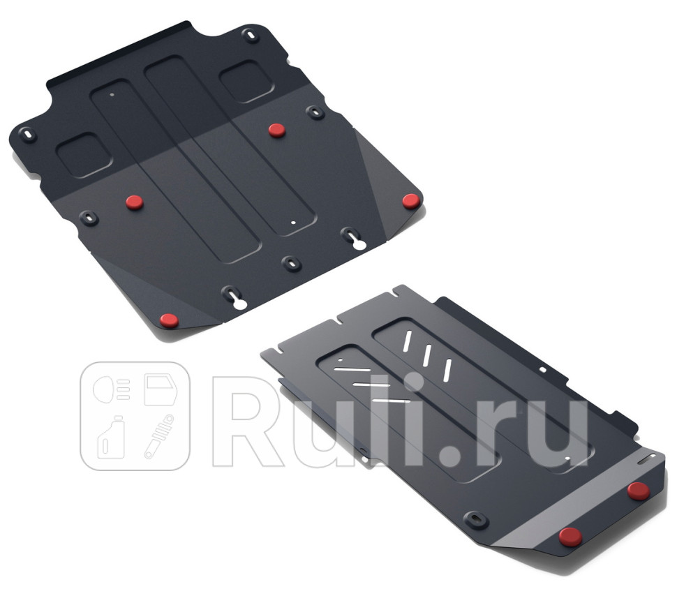 Защита картера комплект крепежа для Kia Stinger 2017-2020 АвтоБроня K111028411 10990₽