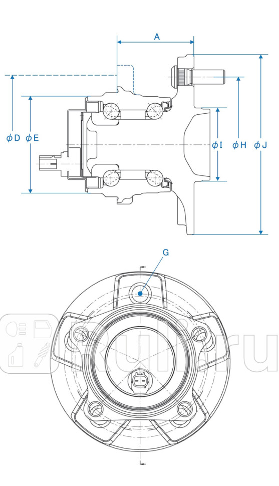 Ступица задняя lr KOYO 3DACF027F30FSAM 0₽
