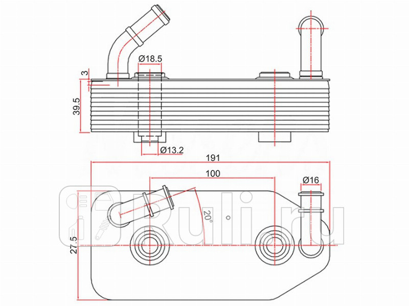 Радиатор масляный для Audi A3 8L 1996-2003 SAT ST-096409061G 3420₽