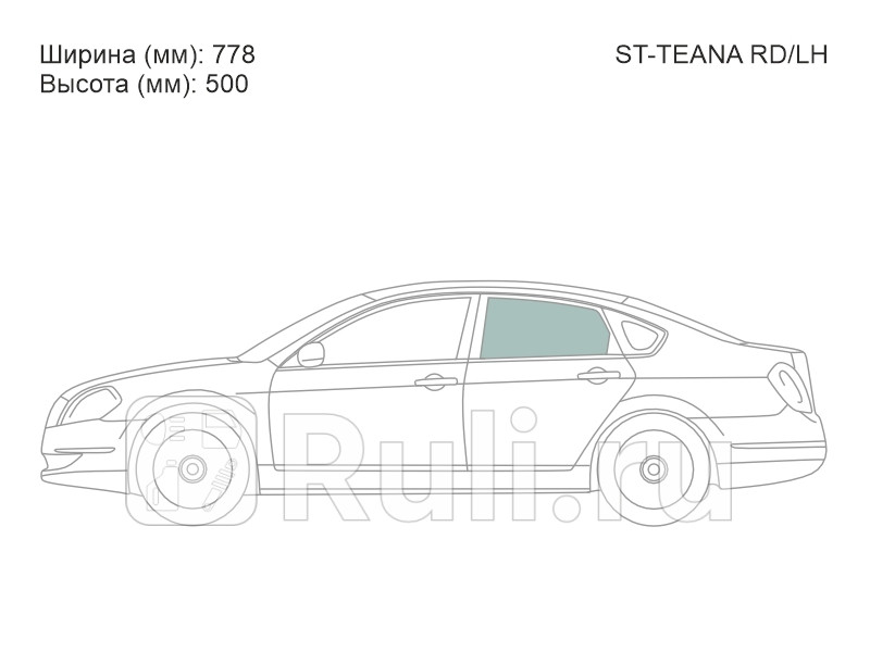 Стекло двери задней левой для Nissan Teana J31 2003-2008 SAT ST-TEANA RDLH 430₽