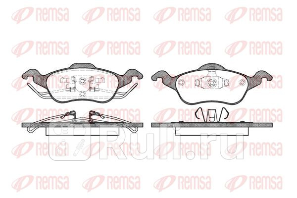 Колодки тормозные дисковые передние для Ford Focus 1 2001-2005 REMSA 069100 2420₽
