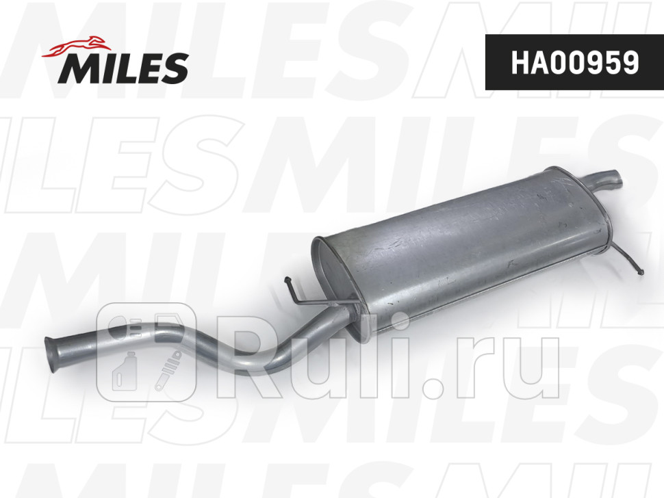 Глушитель осн алюм для ам ВАЗ 2192 Калина 13- MILES HA00959 0₽