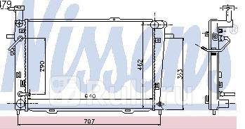 Радиатор охлаждения для Hyundai Tucson 1 2004- NISSENS 67479 13100₽