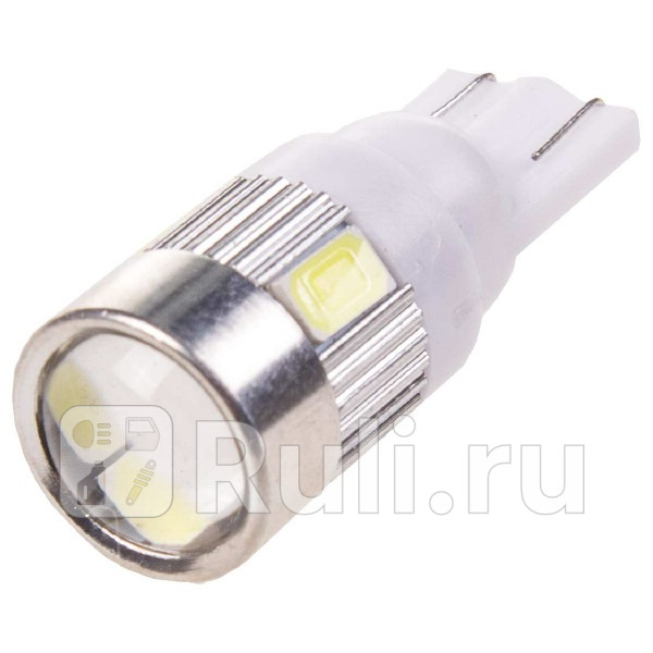 Автолампа диод T10W5W 24V 6 SMD 1-конт радиатор с линзой Белая 2 шт SKYWAY SKYWAY S08202029 220₽