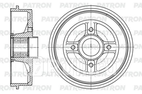 Барабан тормозной renault lada logan   sandero   x-ray   vesta 04- (d=203,3 mm) (c подшипником и кольцом abs!!!) PATRON PDR1005  для Разные, PATRON, PDR1005