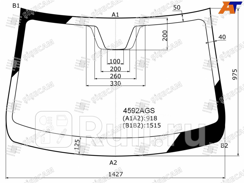 Лобовое стекло для Lada Vesta (2015-2021) SISECAM 4592AGS