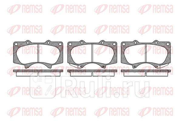 Колодки тормозные дисковые передние для Lexus GX 470 2002-2009 REMSA 098800 2750₽