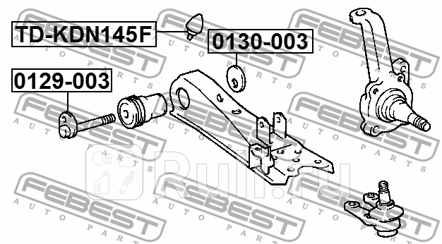 Отбойник переднего амортизатора FEBEST TD-KDN145F 180₽