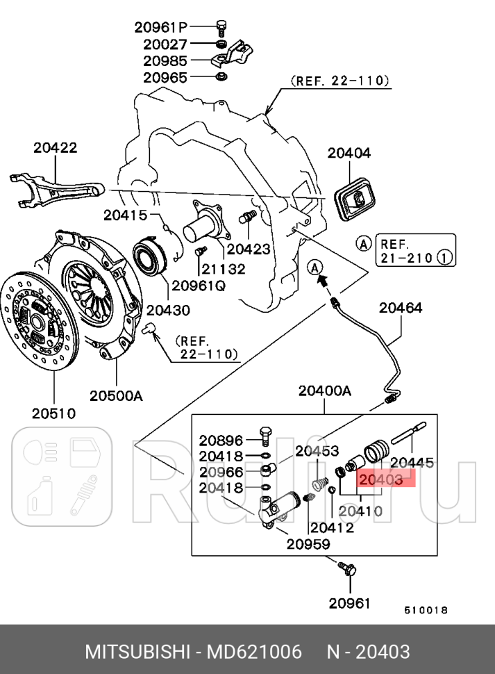 Пыльник направляющей тормозного суппорта MITSUBISHI md621006 0₽
