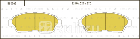 Колодки тормозные дисковые передние toyota carina e 92- BLITZ BB0161  для Разные, BLITZ, BB0161