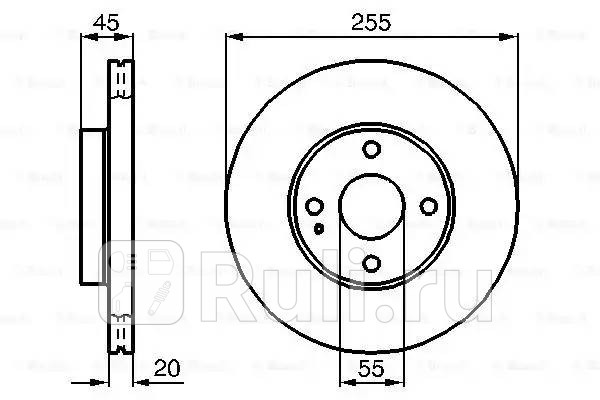 Диск тормозной перед BOSCH 0986478996 0₽