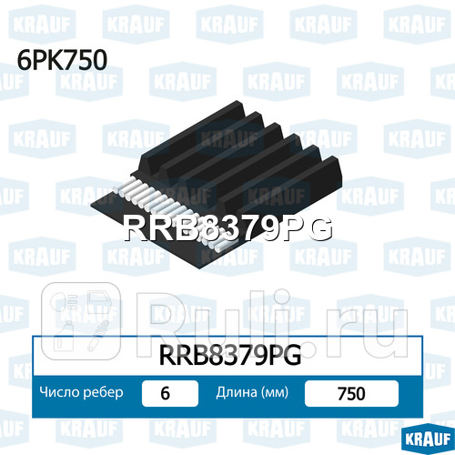 Ремень поликлиновой Krauf RRB8379PG 350₽