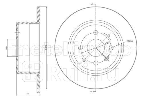 Диск тормозной Metelli  Metelli 23-0426