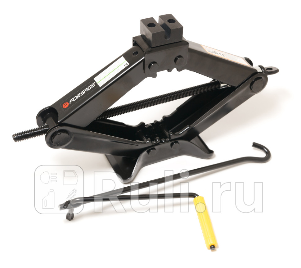 Домкрат механический 2 т высота подхвата 120 мм высота подъема 413 мм ромбический с резиновой по Forsage F-ST-113 0₽