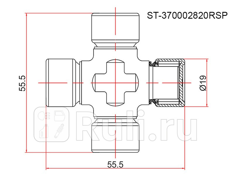 Крестовина RENAULT DUSTER 11- SAT ST-370002820RSP 510₽