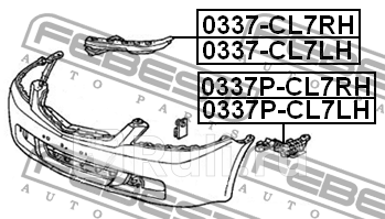Кронштейн передн бампера левый HONDA ACCORD CL9 2003-2008 0337-CL7LH FEBEST 0337-CL7LH 2100₽