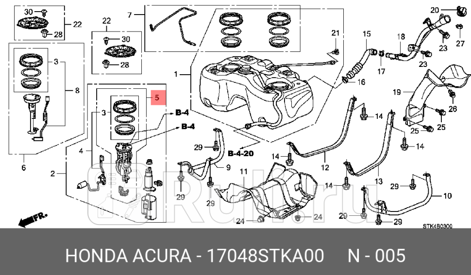 Фильтр топливныйsetfuel strainer 17048stka00 HONDA 17048STKA00 0₽