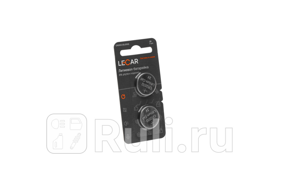 Батарейка CR 2032 Lecar 2 шт в блистере LECAR LECAR000103106 110₽