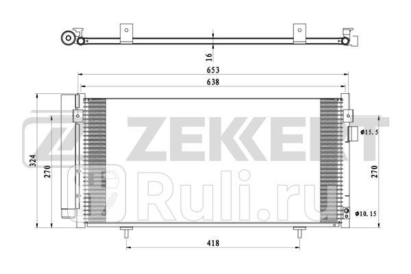 Радиатор кондиционера Subaru Forester SH SJ 08- Impreza GR GH G3 GE GV 08- XV _GP_ 12- Zekkert mk-3183 7690₽