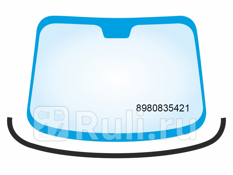 Молдинг лобового стекла нижний ISUZU ELF NPR/NQR/7.5/9.5 (сб. Россия)/GMC W35#/W45#/W55# 06-  PMA 8980835421