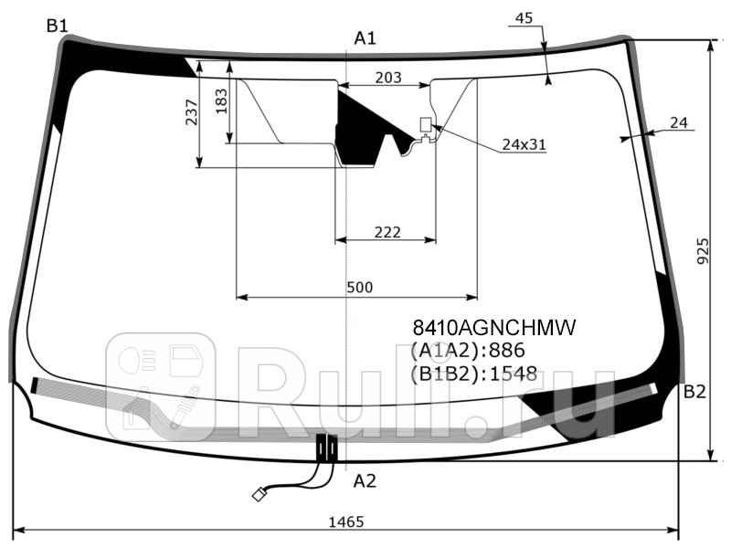 Стекло лобовое Обогрев щеток Камера Датчик дождя Молдинг Toyota RAV4 XA40 12-19 FUYAO 8410AGNCHMW 11420₽