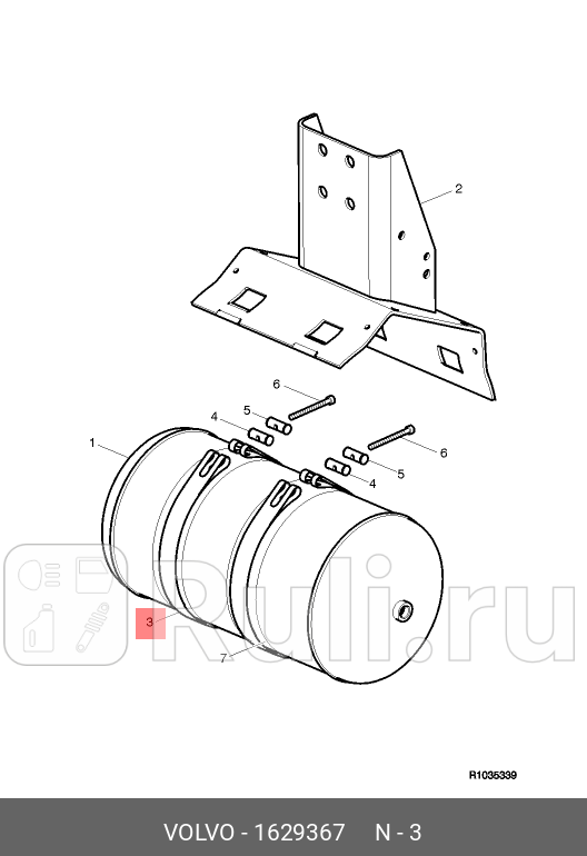 Хомут рессивера VOLVO 1629367 0₽