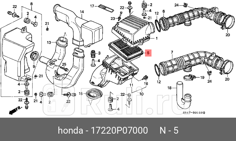 Фильтр воздушный HONDA 17220P07000 0₽
