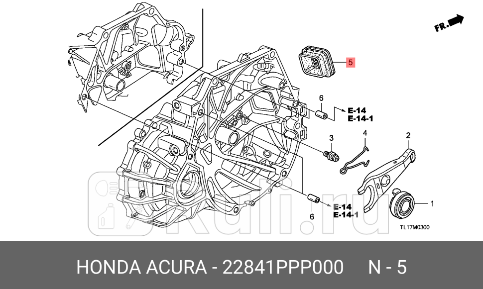 Пыльник вилки сцепления honda accord vii 2003-2015 cr-v 2002-2012 HONDA 22841-PPP-000 0₽