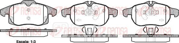 Колодки тормозные дисковые передние для Fiat Croma (2005-2011) REMSA 0888.40