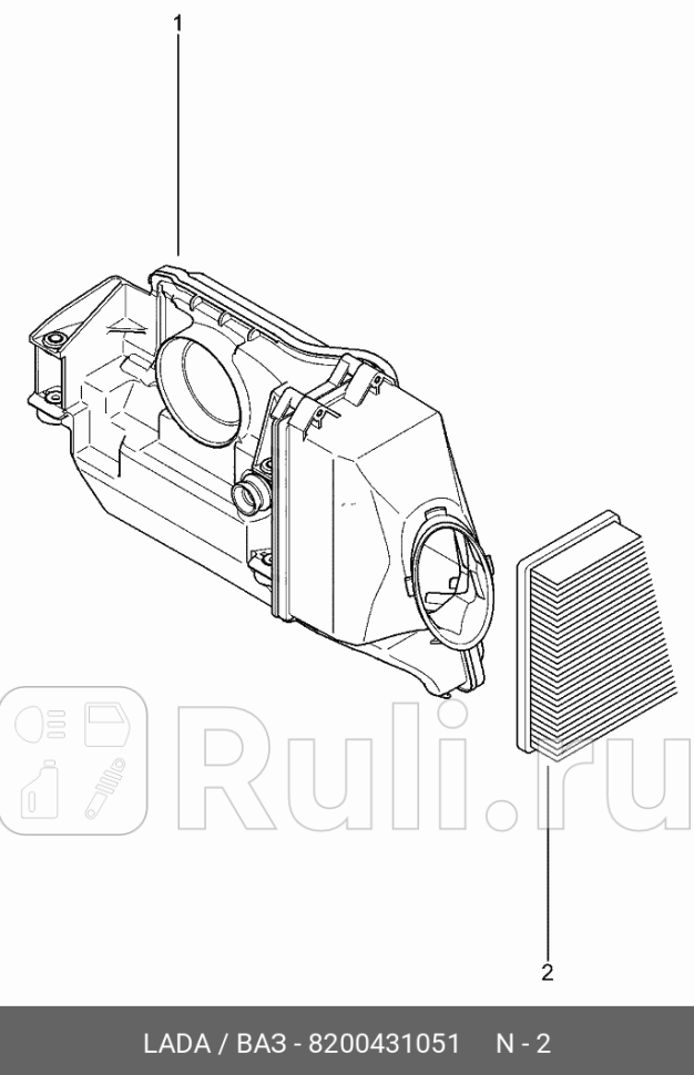 фильтр воздушный Lada ларгус k4m16 клап LADA 8200431051 0₽