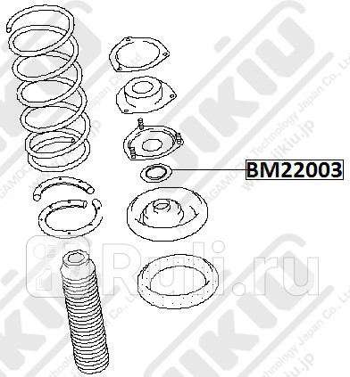 Подшипник опоры амортизатора NISSAN MAXIMA J30 88-94 SERENA 92-01 BM22003 Jikiu BM22003 1530₽