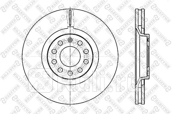 Диск тормозной передний для Audi A4 B7 2004-2009 STELLOX 6020-47107V-SX 3570₽