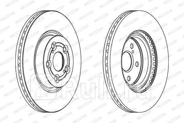 Диск торм передн 295x26 5 отв FERODO DDF1315C 0₽