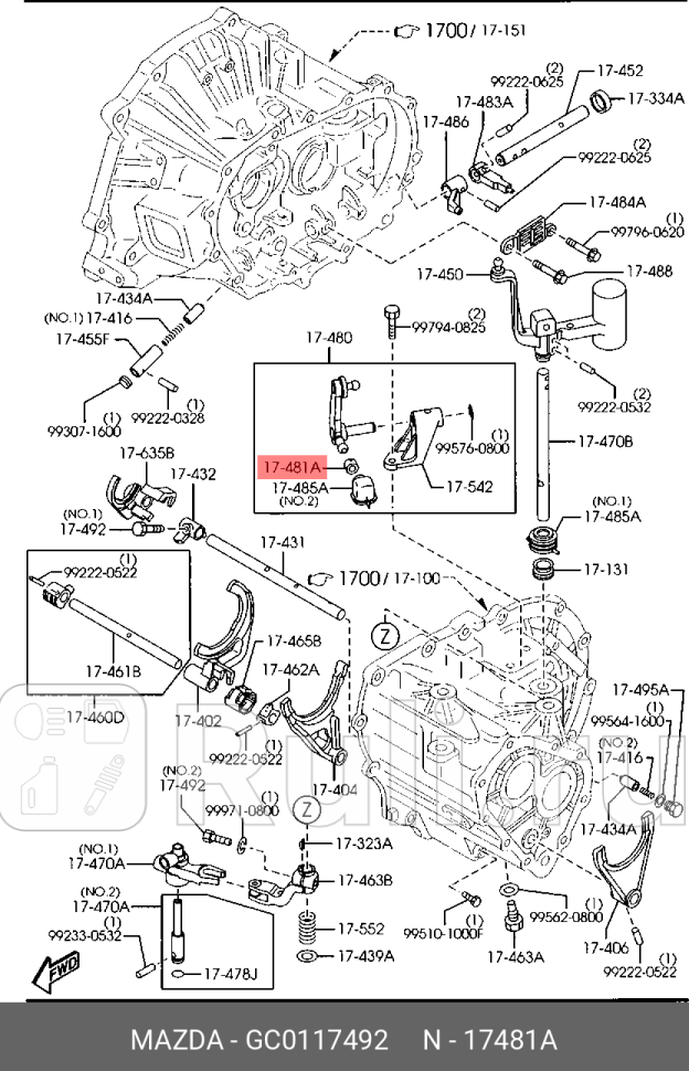 Колпачок маслосъемный MAZDA GC01-17-492 0₽