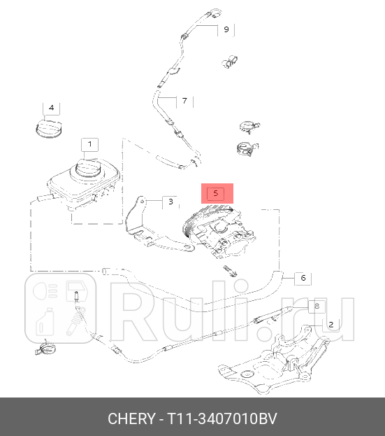 Насос гидроусилителя CHERY T113407010BV 6370₽