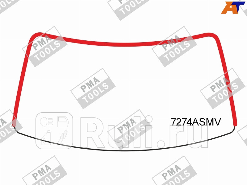 Уплотнитель лобового стекла для Renault Kangoo 2 (2008-2013) PMA 7274ASMV