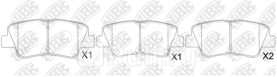 Колодки тормозные дисковые задние для Hyundai Tucson 3 2015-2020 NIBK PN0538 2840₽