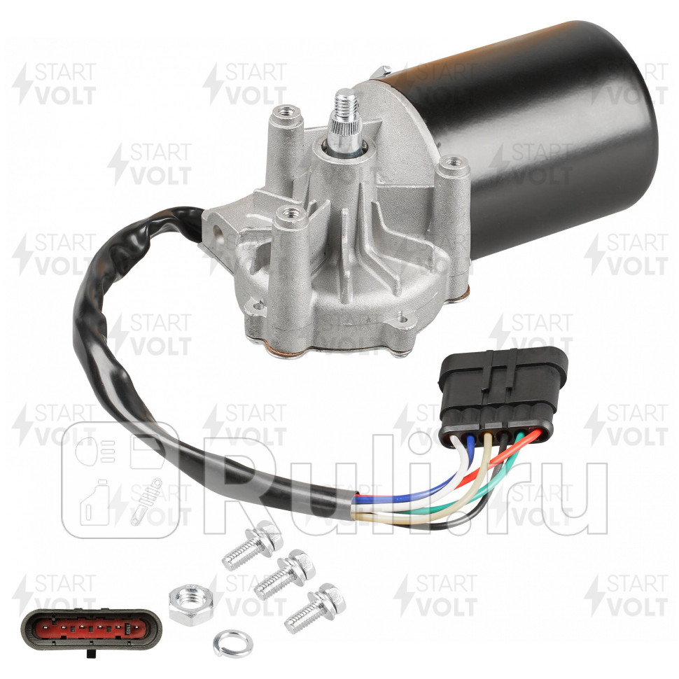 Моторедуктор стеклооч для ам МАЗ 63125340 плоский разъём VWF 1302 STARTVOLT VWF1302 4440₽