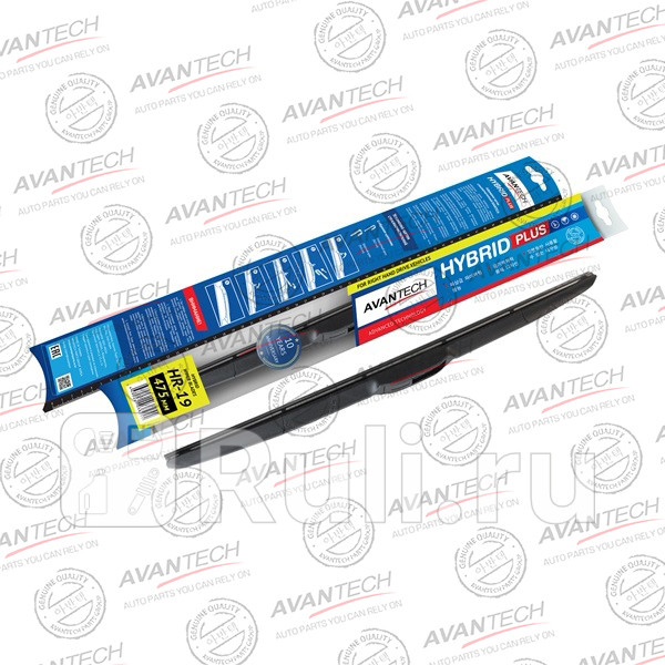 Щетка стеклоочистителя гибридная на правый руль Avantech Hybrid 475мм 19 AVANTECH HR19 1020₽