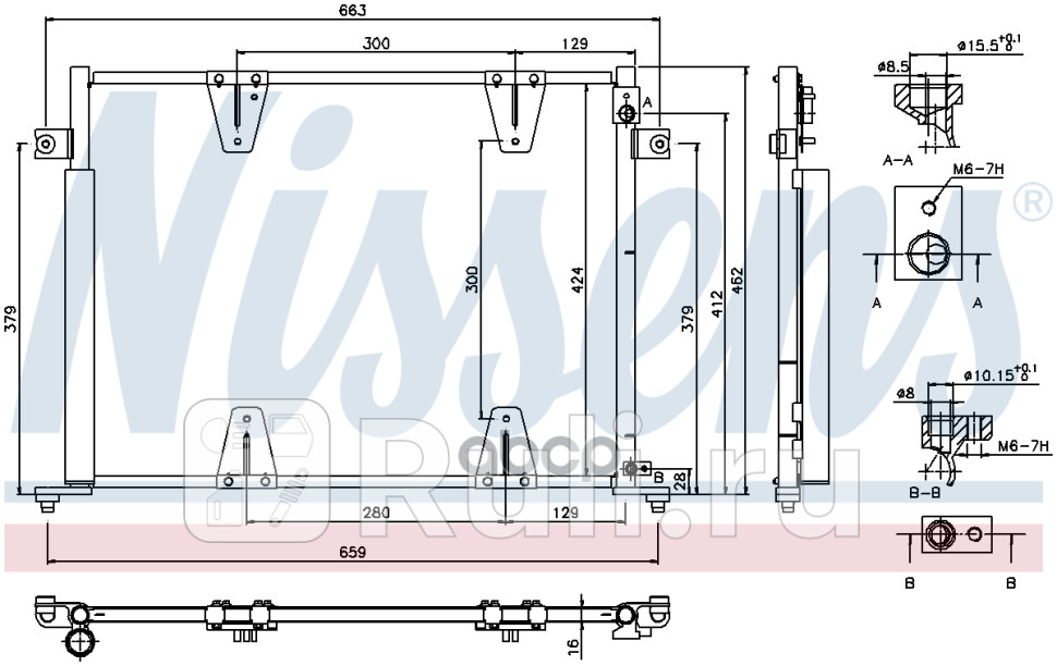 Радиатор кондиционера SUZUKI GRAND VITARA ESCUDO XL-7 FT HT 97- 27 i V6 24V NISSENS 940373 0₽