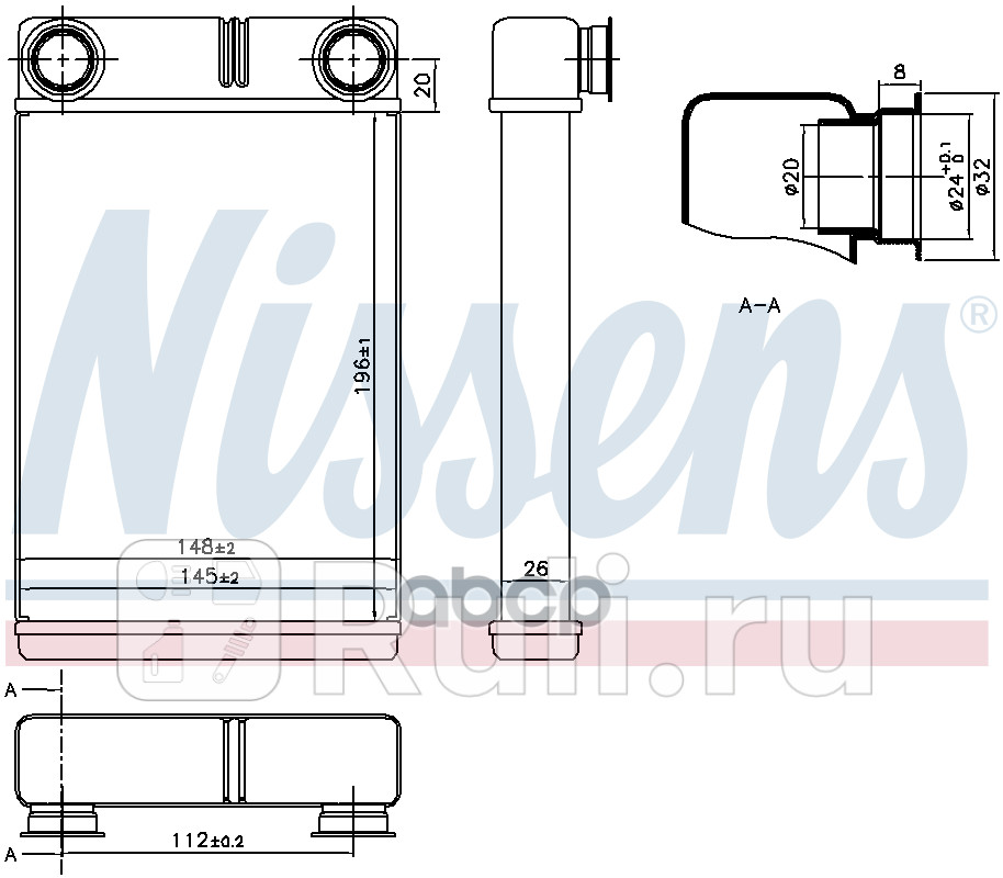 Радиатор отопителя CHEVROLET AVEO T300 11- OPEL MOKKA 13- NISSENS 76515 6990₽