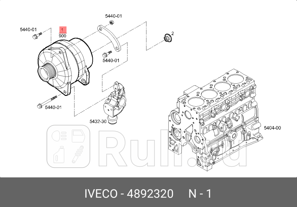 генератор28V 90AIveco EurocargoEuroRider IVECO 4892320 0₽