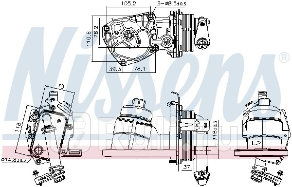 Масляный радиатор NISSENS 91325 0₽