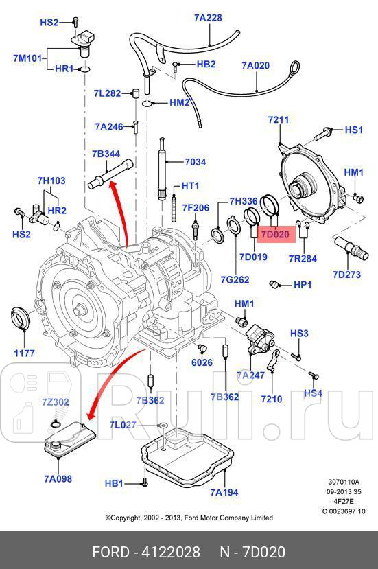 Сальник FORD 4122028 0₽