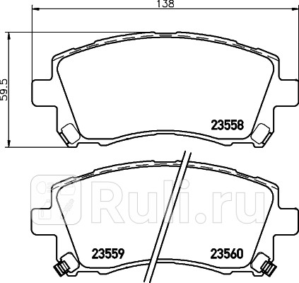 NP7000 - Колодки тормозные дисковые передние (NISSHINBO) Subaru Legacy BM/BR (2009-2015) для Subaru Legacy BM/BR (2009-2015), NISSHINBO, NP7000