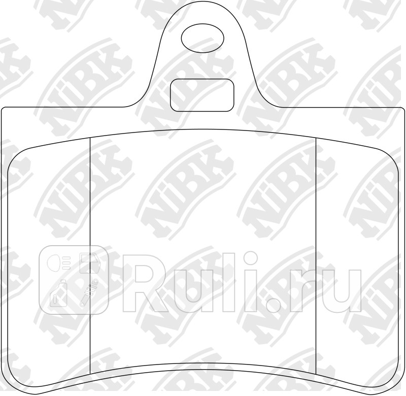 Колодки тормозные дисковые задние для Citroen C5 2004-2008 NIBK PN0193 2370₽