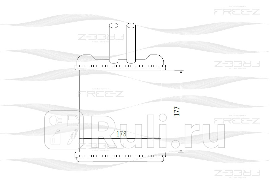 Радиатор отопителя DAEWOO Lanos Nubira 97- ZAZ Sens 02- FREE-Z KW0254 2750₽