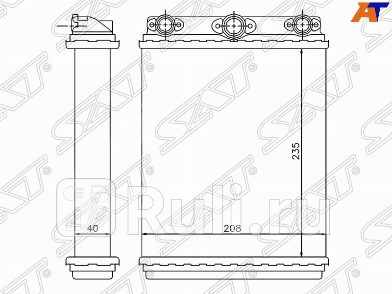 Радиатор отопителя для Mercedes W124 1984-1997 SAT ST-87-0031 2640₽