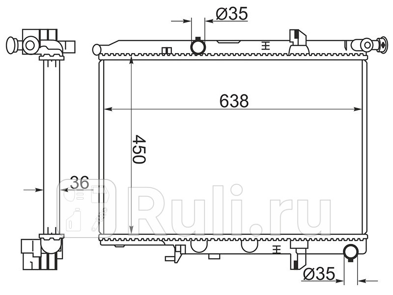 Радиатор охлаждения двигателя Mazda Titan SAT MZ0017 0₽